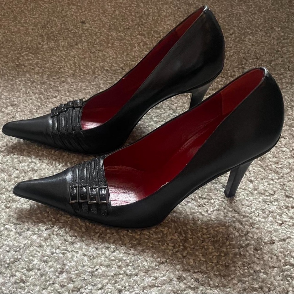 Black Pointed Toe Stiletto Pumps - image 3
